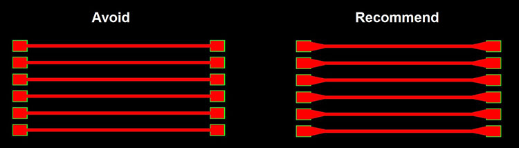 Do Not Change Conductor Width Abruptly